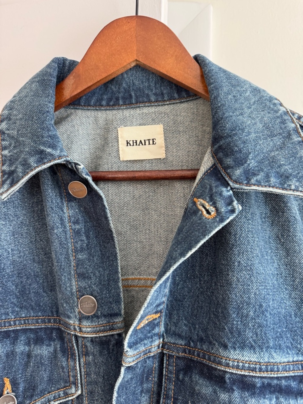 KHAITE Ross Denim Oversized Blue Jean Jacket size Medium - Picture 2 of 9